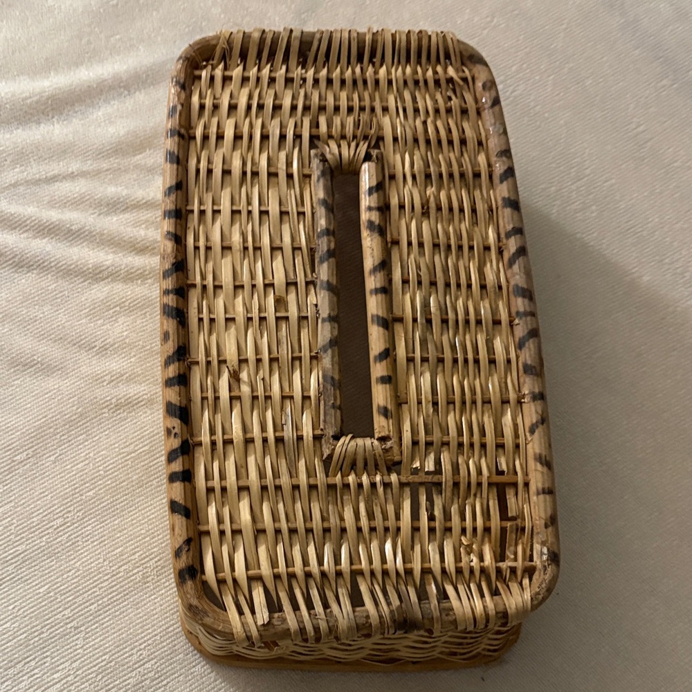 Woven Rattan Tissue Box Cover